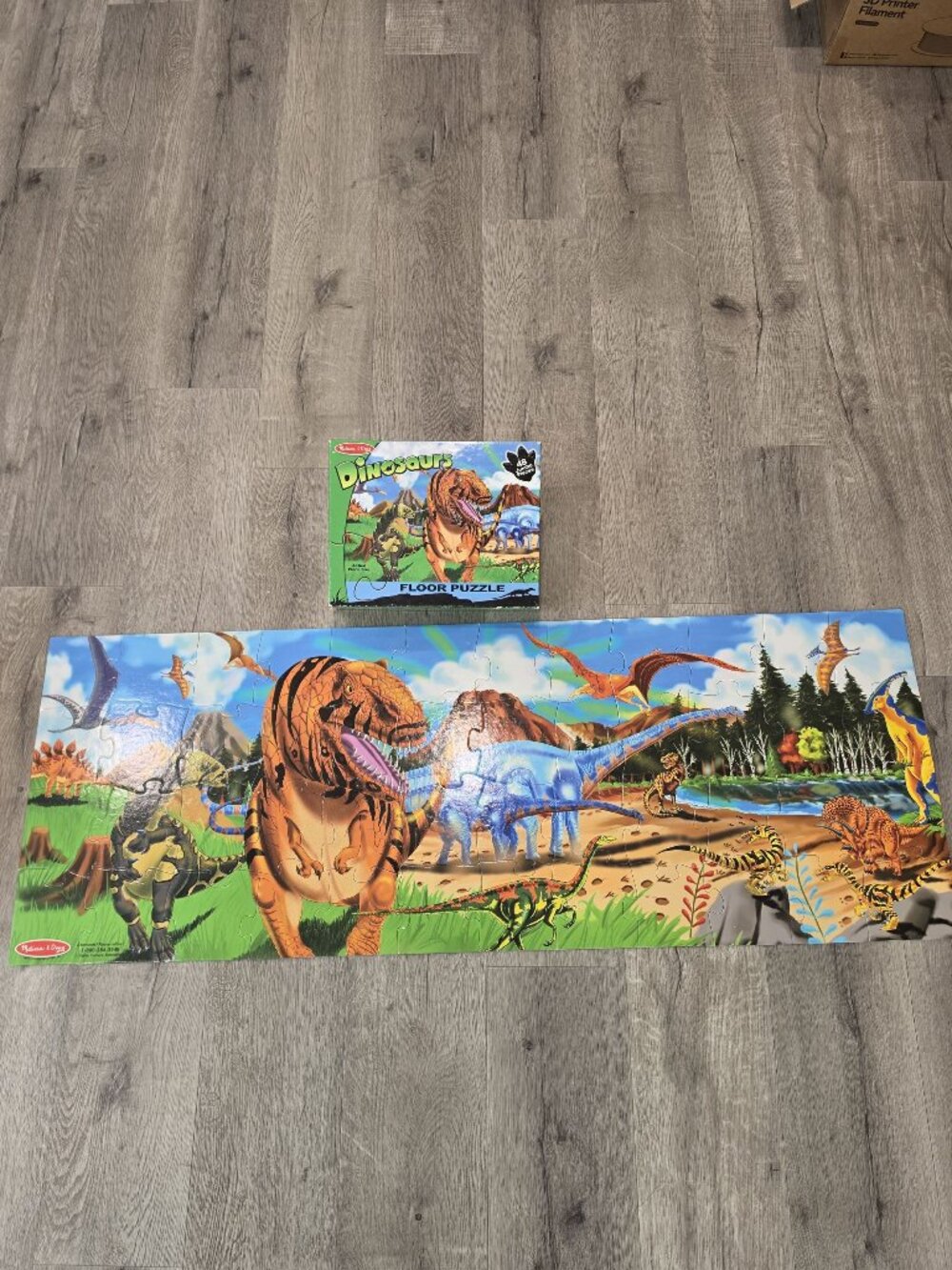 Melissa & Doug Dinosaurs Floor Puzzle 48 Jumbo Pieces Extra Large Bright Colors